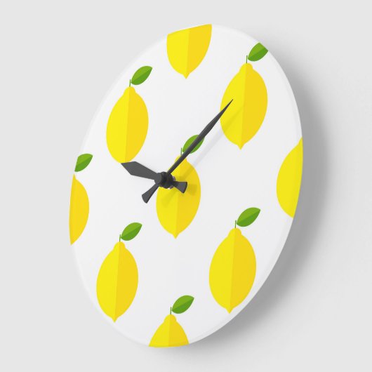 Gelbe Zitronenuhr Große Wanduhr (Winkel)