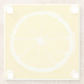 Gelbe Zitrusfrüchte-Zitrusfrucht-Slice Glasuntersetzer (Rückseite)