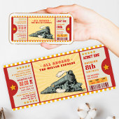 Gelbe Zugfahrkarte Geburtstag Boarding Pass Einladung