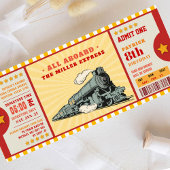 Gelbe Zugfahrkarte Geburtstag Boarding Pass Einladung