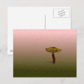 Gelbe Zunge Kunst Postkarte (Vorne/Hinten)
