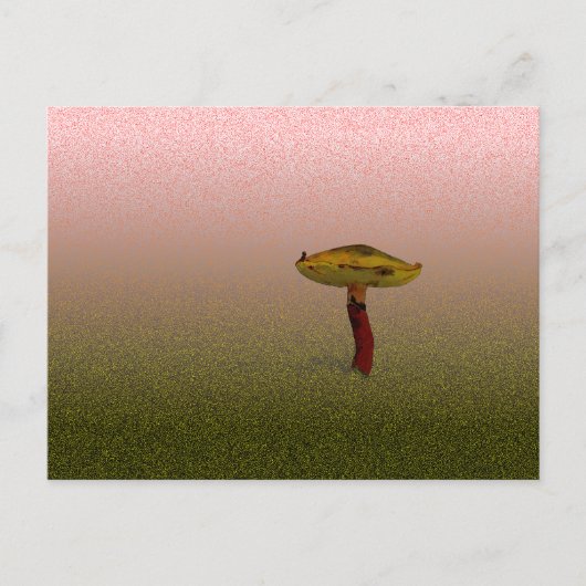 Gelbe Zunge Kunst Postkarte (Vorderseite)