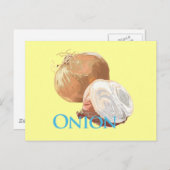 Gelbe Zwiebel Postkarte (Vorne/Hinten)