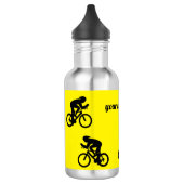 Gelbe Zyklistische Wasserflasche, kundenspezifisch Edelstahlflasche (Links)