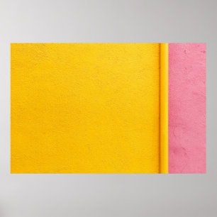 GELBEN GESPALTETE WAND - FARBHAFTE INSPIRATION FÜR POSTER