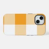 Gelben Gingham-Muster  iPhone 15 Hülle (Rückseite (Horizontal))