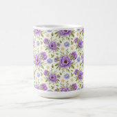 GELBEN MIT SCHATTEN LILA WASSERFARBENER BLUME KAFFEETASSE (Mittel)