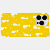 GELBEN MIT WEISSEN SITZENDEN KATZMUSTER Case-Mate iPhone HÜLLE (Rückseite (Horizontal))