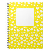 GELBEN MIT WEISSEN VALENTINEN LIEBE HERZEN NOTIZBLOCK (Vorderseite)