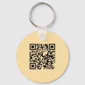 Gelbener QR-Code Werbeunternehmen Schlüsselanhänger (Rückseite)