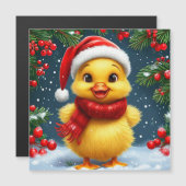 Gelbente Weihnachtsmannmütze Magnetkarte (Vorne/Hinten)