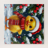 Gelbente Weihnachtsmannmütze Puzzle (Horizontal)