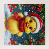Gelbente Weihnachtsmannmütze Puzzle (Horizontal)