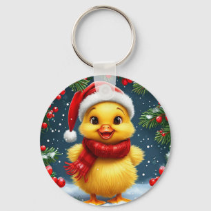 Gelbente Weihnachtsmannmütze Schlüsselanhänger