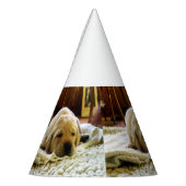 Gelber 2-Labrador-Welpe Partyhütchen (Links)