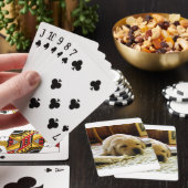 Gelber 2-Labrador-Welpe Spielkarten (In Situ)
