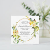 Gelber Abschluss Einladung (Stehend Vorderseite)