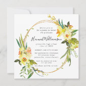 Gelber Abschluss Einladung (Vorderseite)