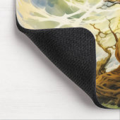 Gelber Abstrakter Baum Mousepad (Ecke)