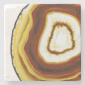 Gelber Achat Steinuntersetzer (Vorderseite)