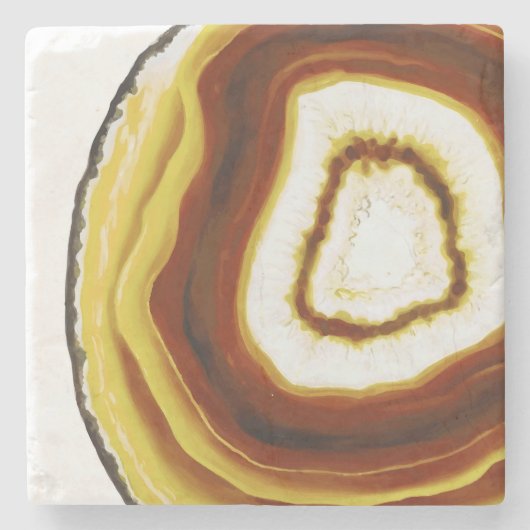 Gelber Achat Steinuntersetzer (Vorderseite)