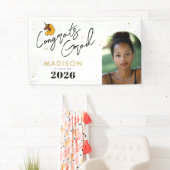 Gelber Afro Einhorn-Abschluss Banner (Insitu)