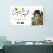 Gelber Afro Einhorn-Abschluss Banner (Messeveranstaltung)