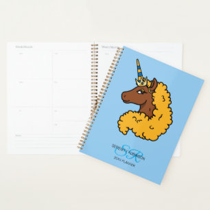 Gelber Afro-Einhorn Planer