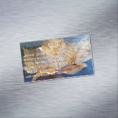 Gelber Ahornblätterblättriger Ahornblättriger, gef Magnetische Visitenkarte (Beispiel)