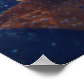 Gelber Ahornblätterblättriger Ahornblättriger, gef Poster (Ecke)