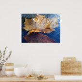 Gelber Ahornblätterblättriger Ahornblättriger, gef Poster (Küche)