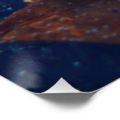 Gelber Ahornblätterblättriger Ahornblättriger, gef Poster (Ecke)