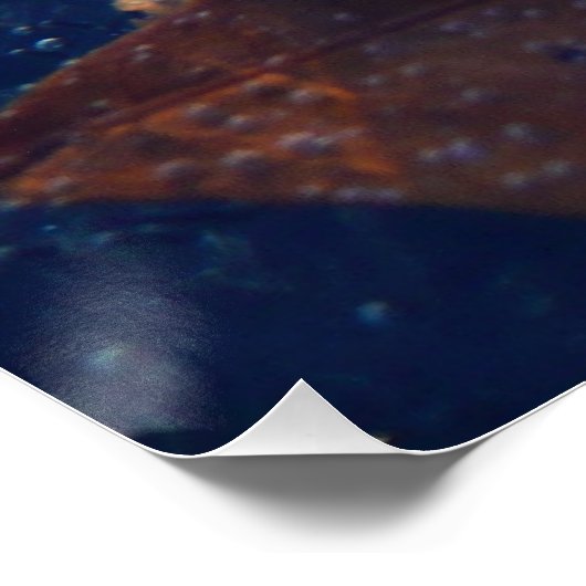 Gelber Ahornblätterblättriger Ahornblättriger, gef Poster (Ecke)