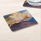 Gelber Ahornblätterblättriger Ahornblättriger, gef Rechteckiger Pappuntersetzer (angewinkelt)