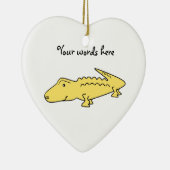 Gelber Alligator Keramik Ornament (Rechts)