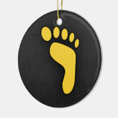 Gelber Amber Footprint Keramikornament (Links)