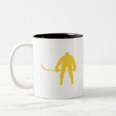 Gelber Amber Hockey Zweifarbige Tasse (Links)