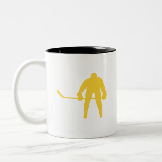 Gelber Amber Hockey Zweifarbige Tasse (Links)