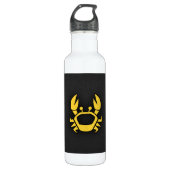 Gelber Amber Krab Edelstahlflasche (Vorderseite)