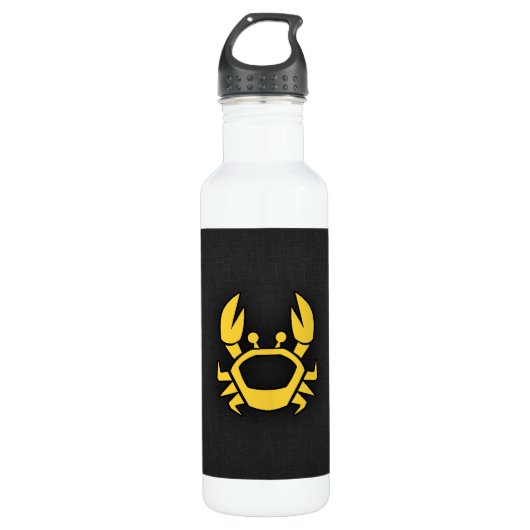 Gelber Amber Krab Edelstahlflasche (Vorderseite)