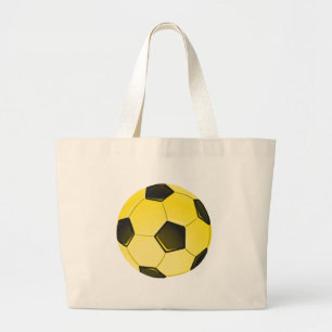 Gelber American Soccer Ball oder Fußball Jumbo Stoffbeutel