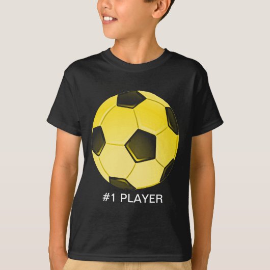 Gelber American Soccer Ball oder Fußball T-Shirt (Vorderseite)