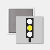 Gelber Ampelmagnet Magnet (Vorderseite/Rückseite)