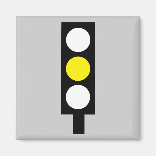 Gelber Ampelmagnet Magnet (Vorne)