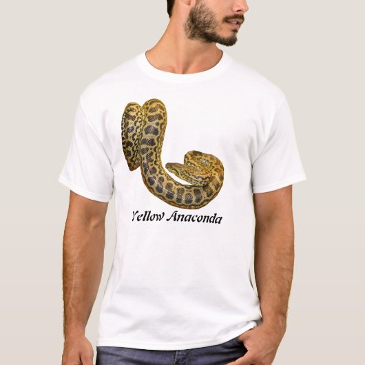 Gelber Anaconda-grundlegender T - Shirt (Vorderseite)