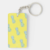 Gelber Ananas-Aloha Schlüsselanhänger (Rückseite)