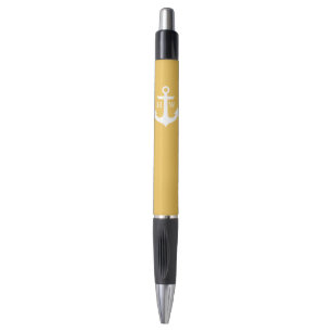 Gelber Anker Mit Monogramm Kugelschreiber