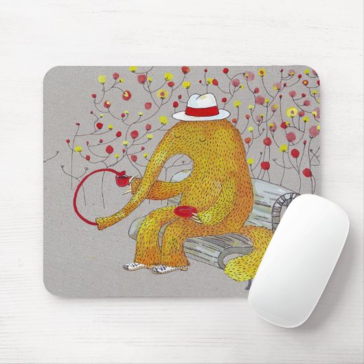 gelber Anteater Mousepad (Mit Mouse)
