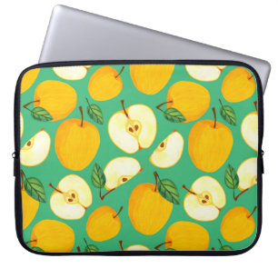 Gelber Apple: Juicy Watercolor Muster. Laptopschutzhülle