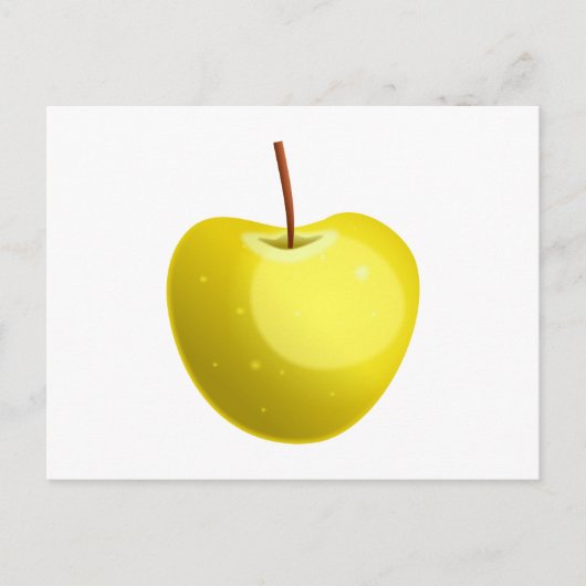 Gelber Apple Postkarte (Vorderseite)
